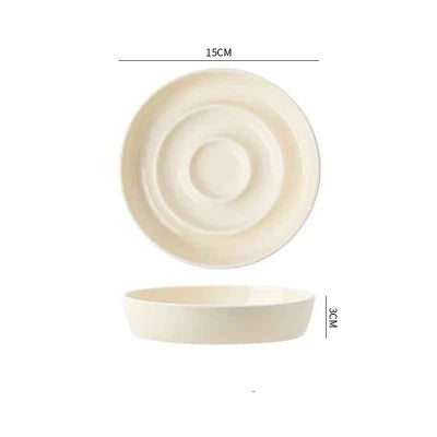 Gamelle anti glouton chat Céramique Spirale beige