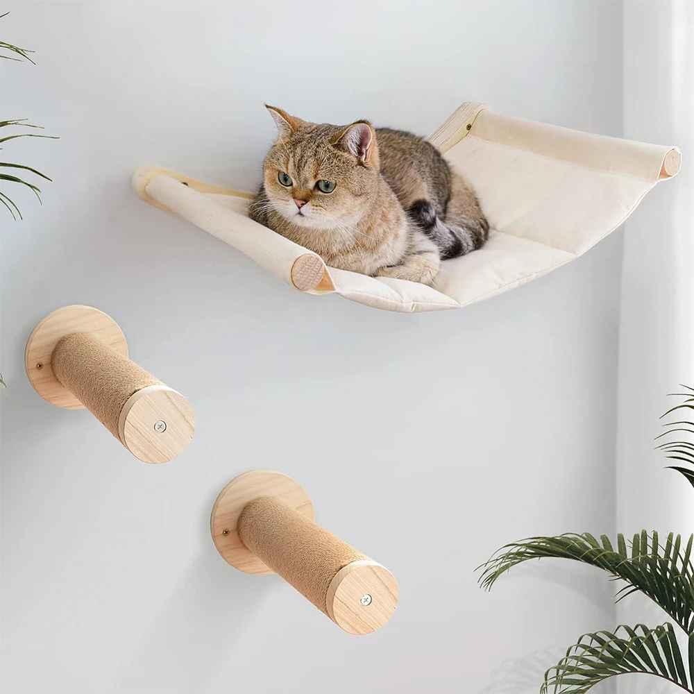 chat sur hamac chat mural