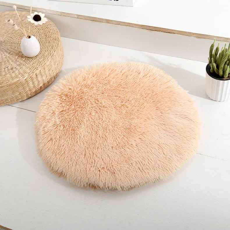 tapis de lit chat abricot