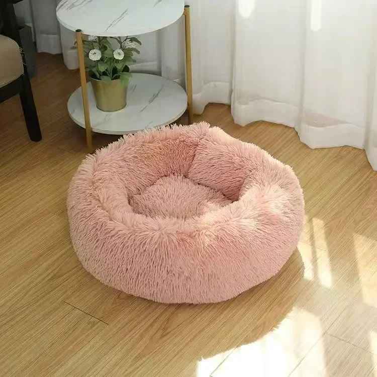 coussin chat rose