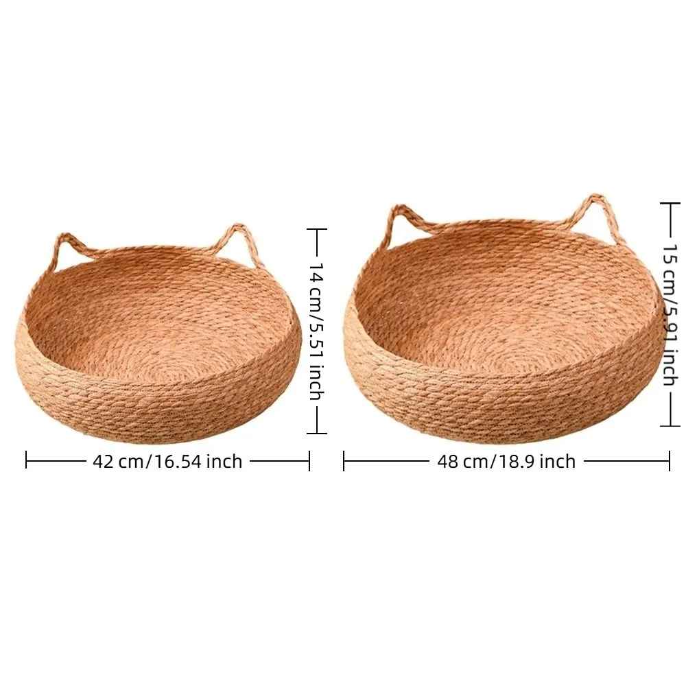 dimensions des paniers chat en rotin