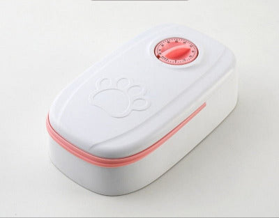 Distributeur de croquettes pour chat programmable rose simple