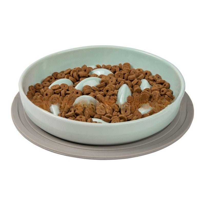 Gamelle anti glouton chat Céramique Poissons - Chat - Mellow