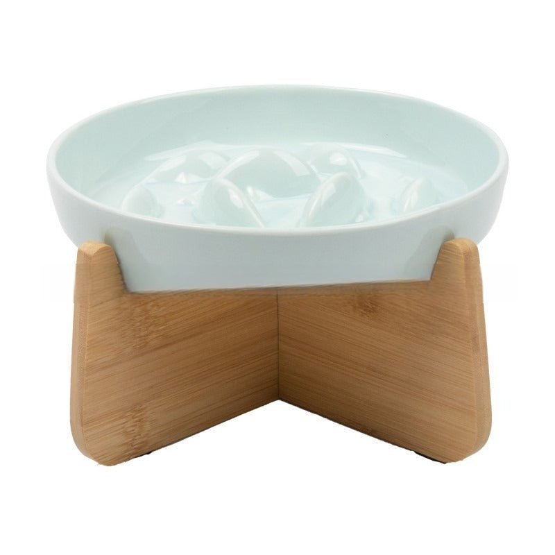 Gamelle anti glouton chat Céramique Poissons - Chat - Mellow