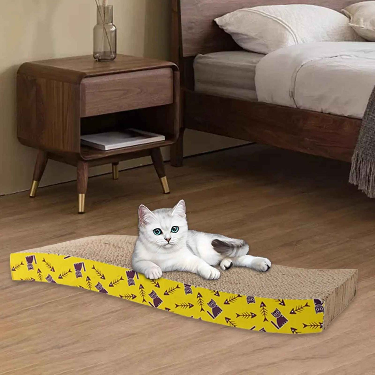 Griffoir en carton pour chat réversible - Chat - Mellow