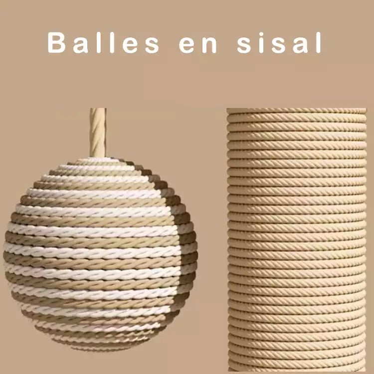 griffoir pour chat balle en sisal
