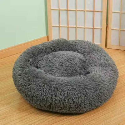 coussin chat gris fonce