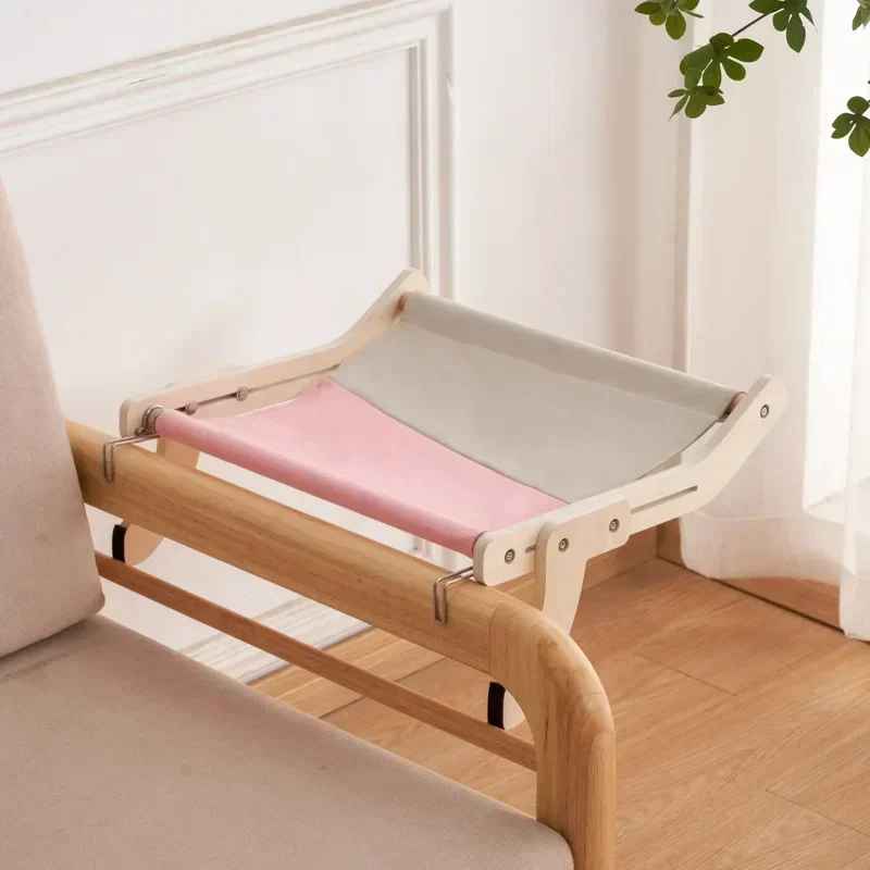 hamac chat gris rose
