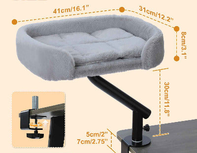 hamac pour chat gris