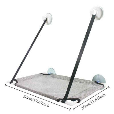 hamac chat fenetre simple gris