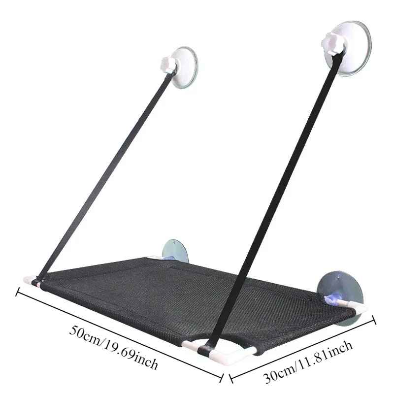 hamac chat fenetre simple noir