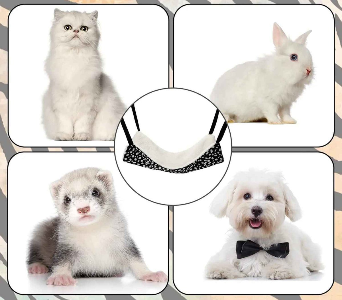 Hamac suspendu pour chat à crochets métalliques - Chat - Mellow
