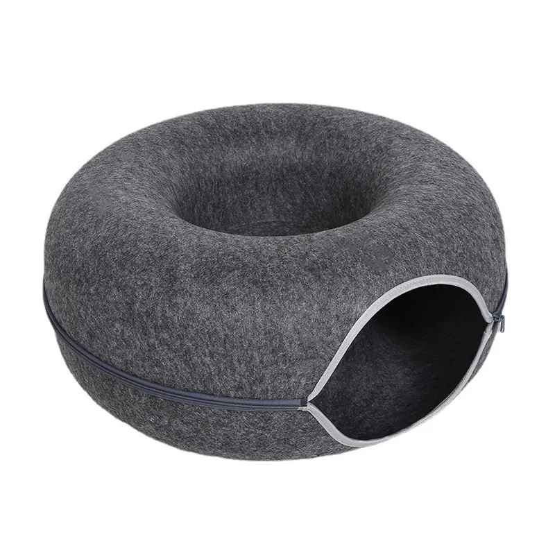 lit pour chat gris fonce