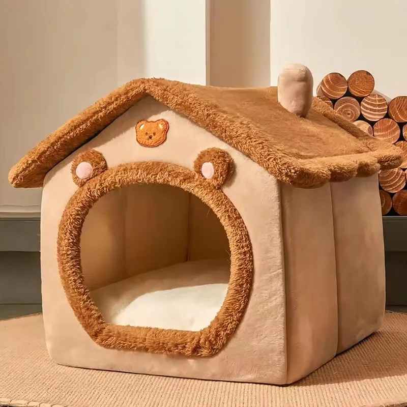 maison pour chat marron