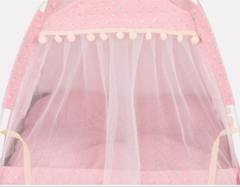 moustiquaire de la tente pour chats rose
