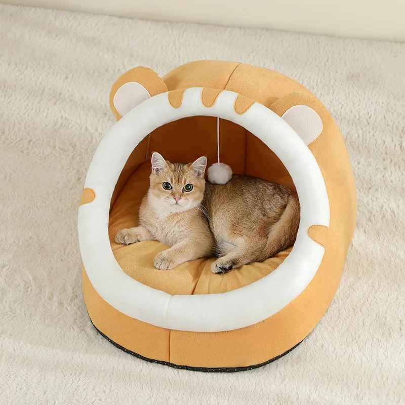 niche pour chat jaune