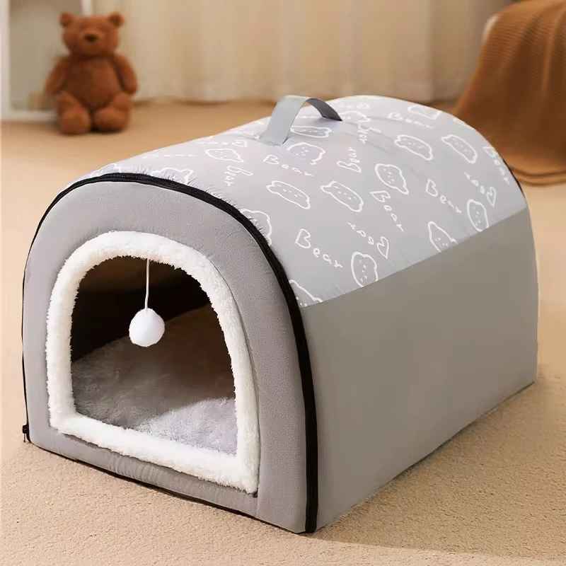 niche pour chat gris