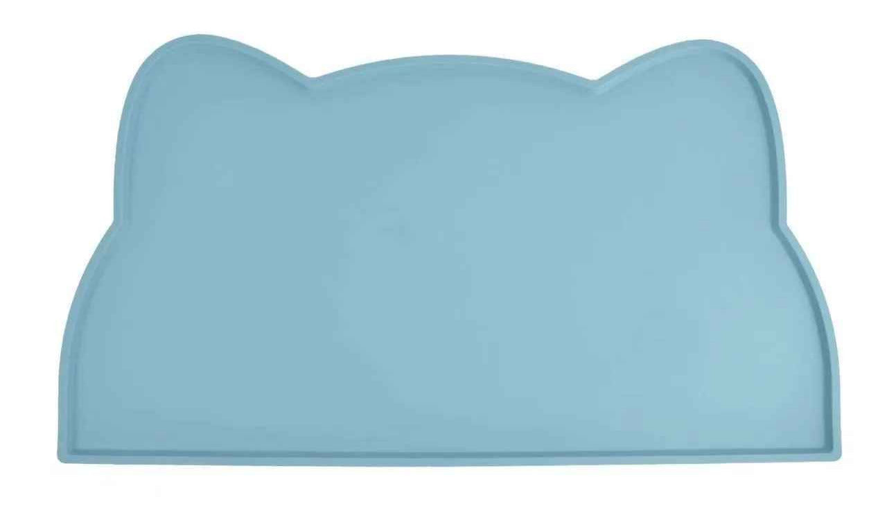 tapis alimentation chat bleu