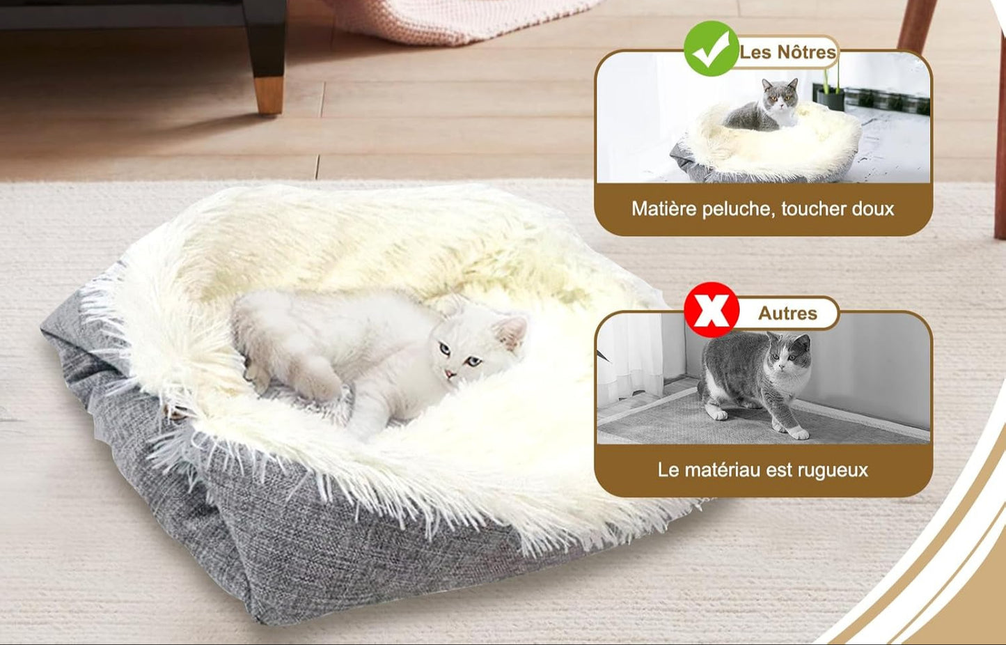 tissu doux du coussin pour chat