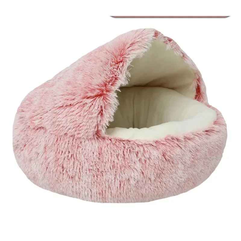 tissu rose lit pour chat