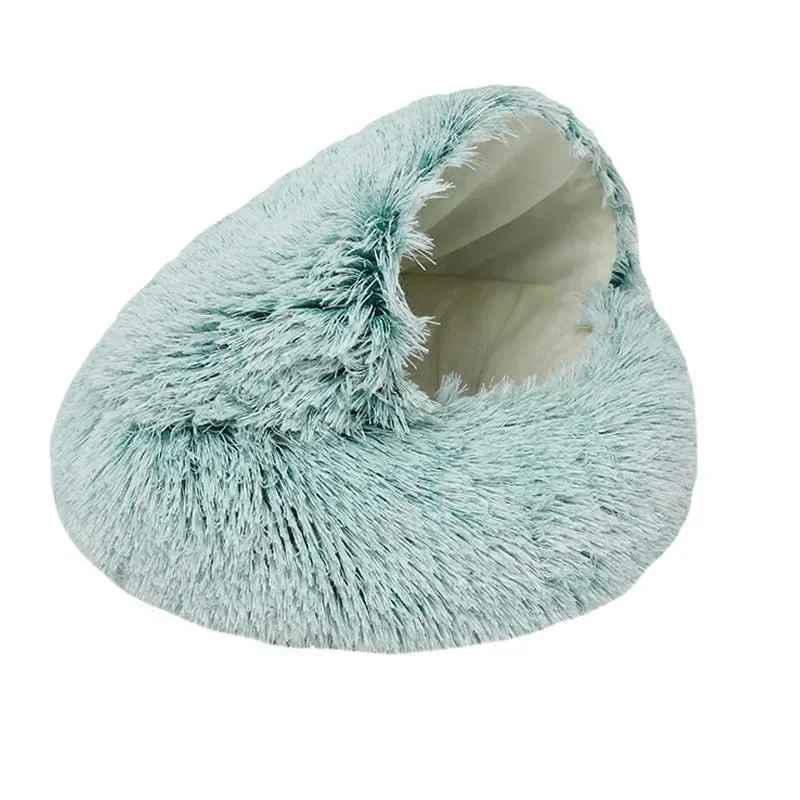 tissu vert lit pour chat