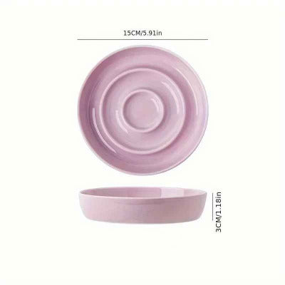 Gamelle anti glouton chat Céramique Spirale violet
