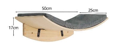 Arbre à chat mural / Personnalisable - plateforme incurvée