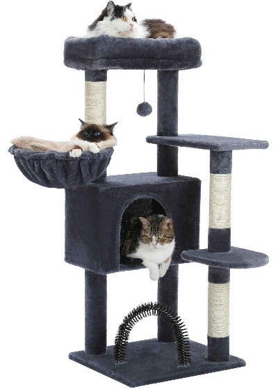 Arbre a chat petit | Multi - niveaux Élégant 106cm bleu foncé