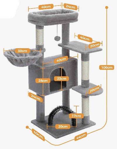 Arbre a chat petit | Multi - niveaux Élégant 106cm dimensions