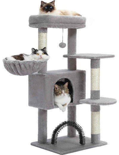 Arbre a chat petit | Multi - niveaux Élégant 106cm gris