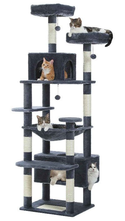 Arbre à chat XXL / Multi - activités 184cm bleu foncé