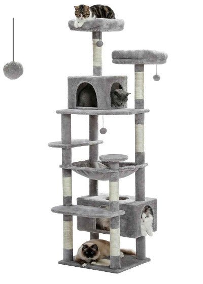 Arbre à chat XXL / Multi - activités 184cm gris