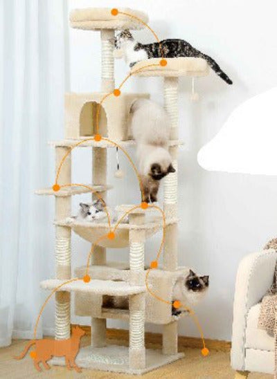 Arbre à chat XXL / Multi - activités 184cm multifonction