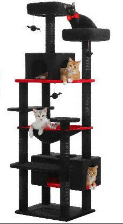 Arbre à chat XXL / Multi - activités 184cm noir