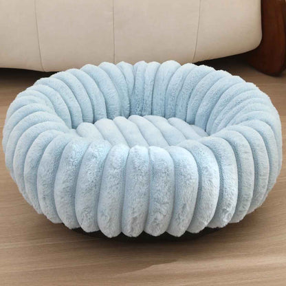 bleu lit pour chat beignet