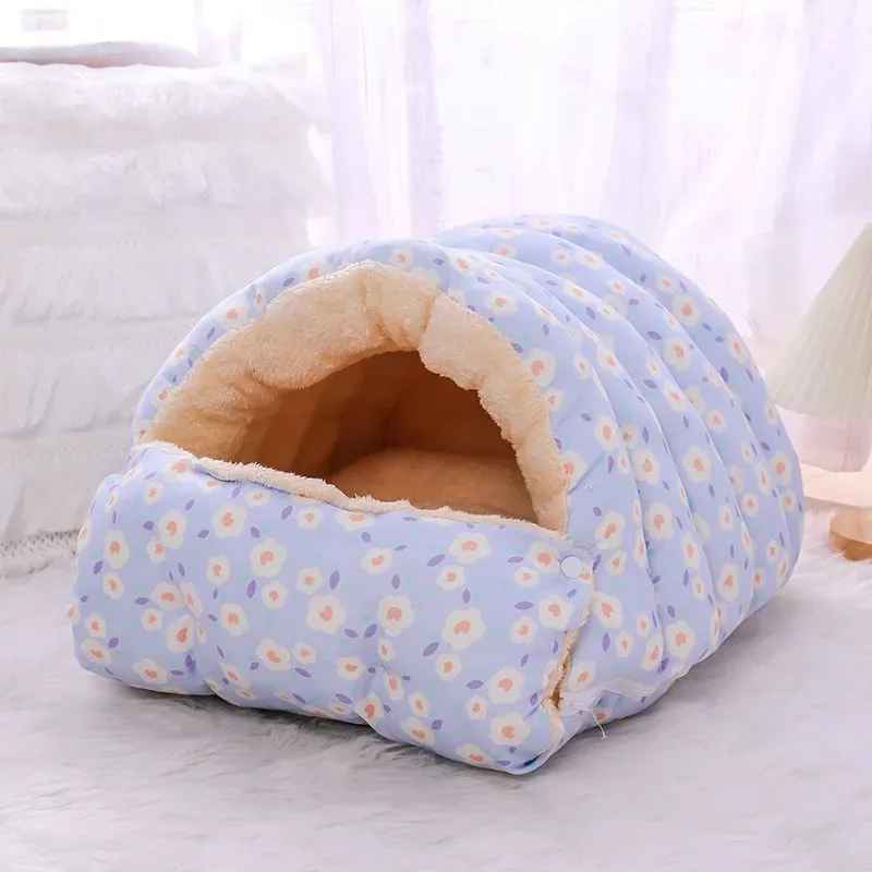 lit pour chat bleu
