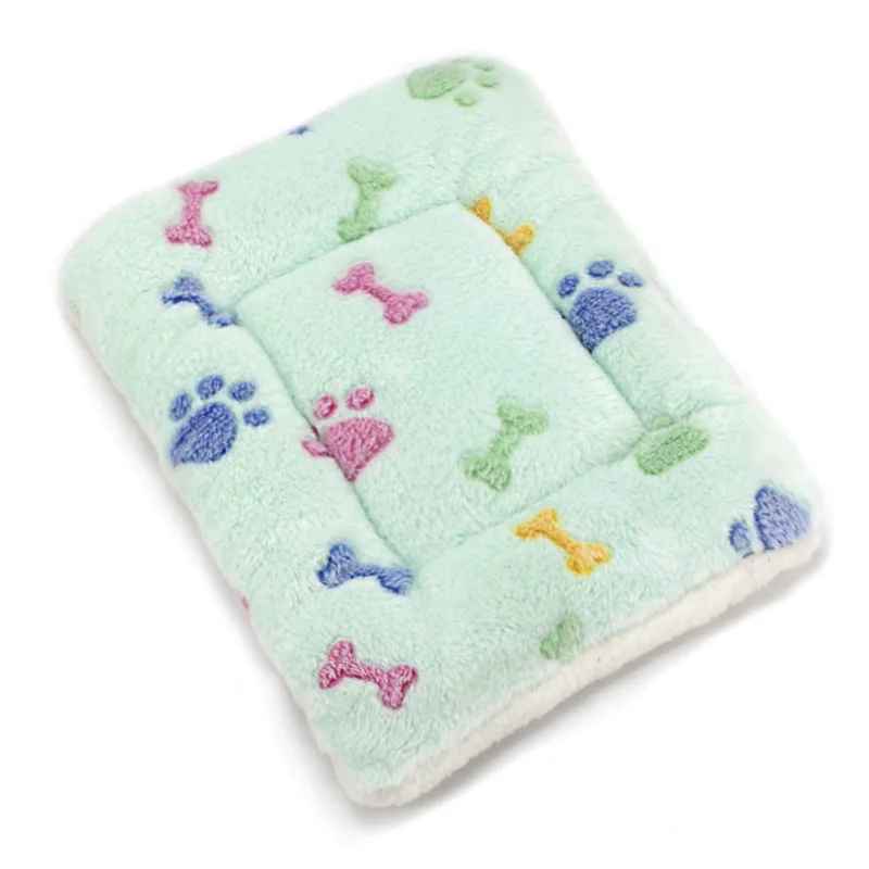 bleu os et pattes tapis de lit pour chat