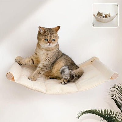 chat sur hamac mural