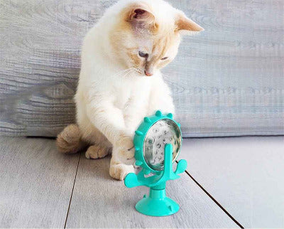 chat tourne le Distributeur Jouet de croquettes pour chat Grande roue 