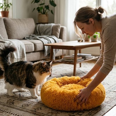 Coussin à Chat | Donut Ultra - Douillet - Chat - Mellow