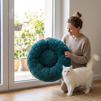 Coussin à Chat | Donut Ultra - Doux - Chat - Mellow