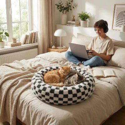 Coussin Chat | Damier - Chat - Mellow