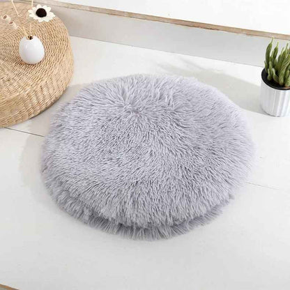 tapis de lit chat gris clair