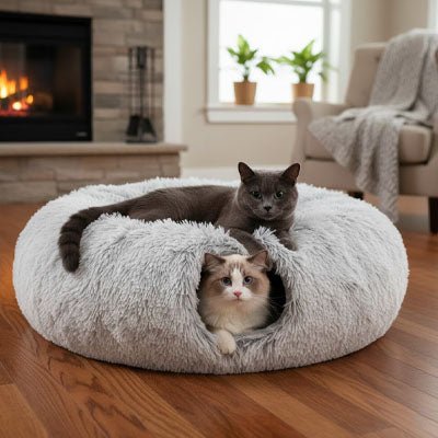 Coussin pour chat / Donut avec tunnel de jeu - Chat - Mellow