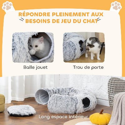 Coussin pour chat / Donut avec tunnel de jeu - Chat - Mellow