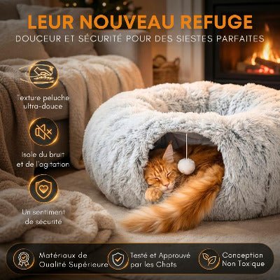 Coussin pour chat / Donut avec tunnel de jeu - Chat - Mellow
