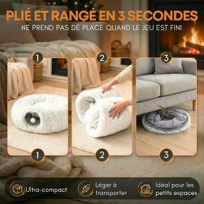 Coussin pour chat / Donut avec tunnel de jeu - Chat - Mellow