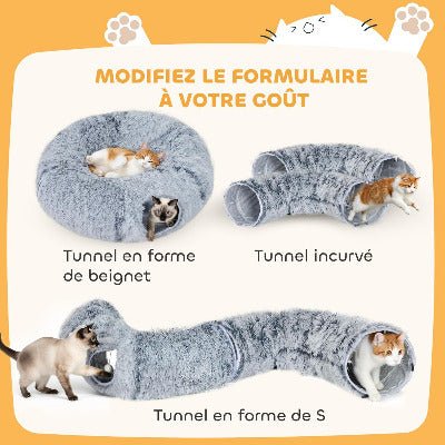 Coussin pour chat / Donut avec tunnel de jeu - Chat - Mellow