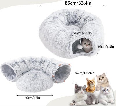 Coussin pour chat / Donut avec tunnel de jeu - Chat - Mellow