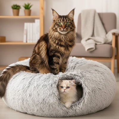 Coussin pour chat / Donut avec tunnel de jeu - Chat - Mellow